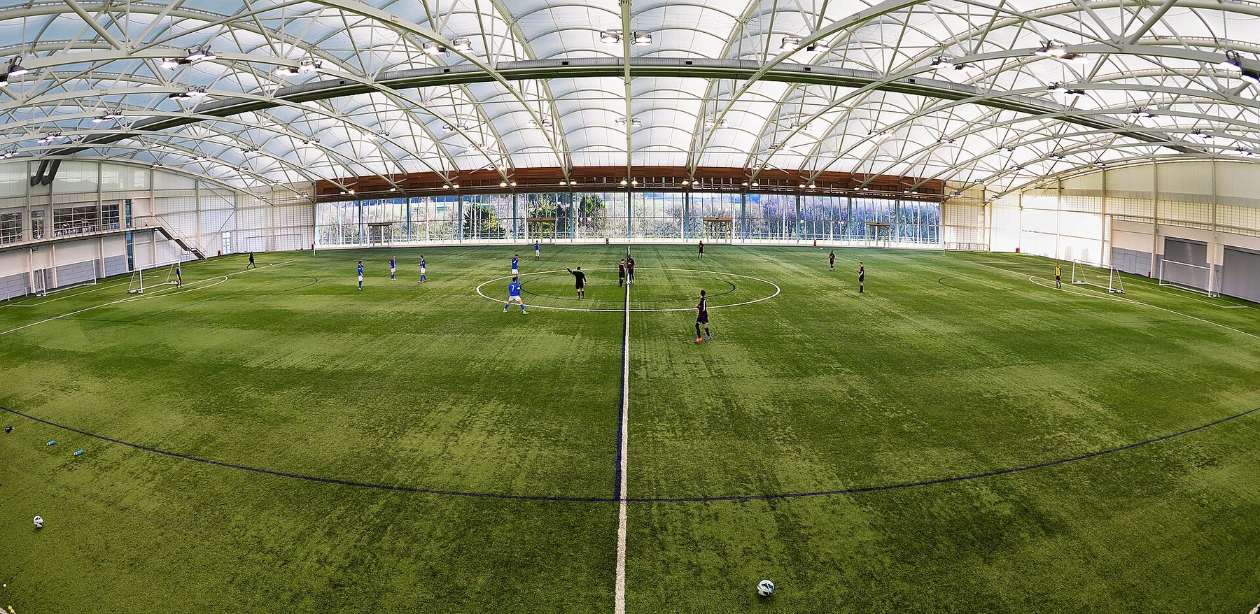 Vnitřní sportovní povrch po vyčesání vláken